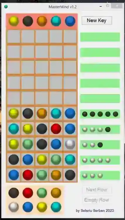 MasterMind Game in C# Free Source Code