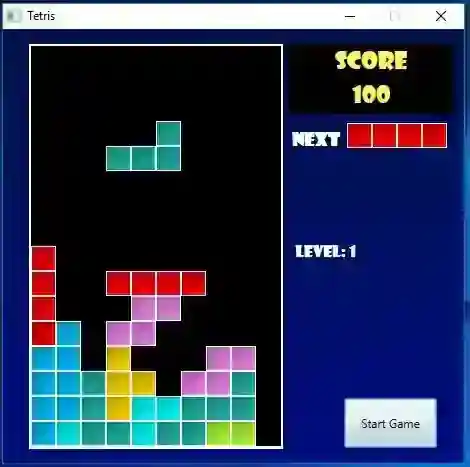Tetris Game using C# WPF with Source Code