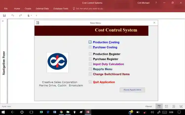 Cost Control Systems, calculate the cost of every products you manufacture.