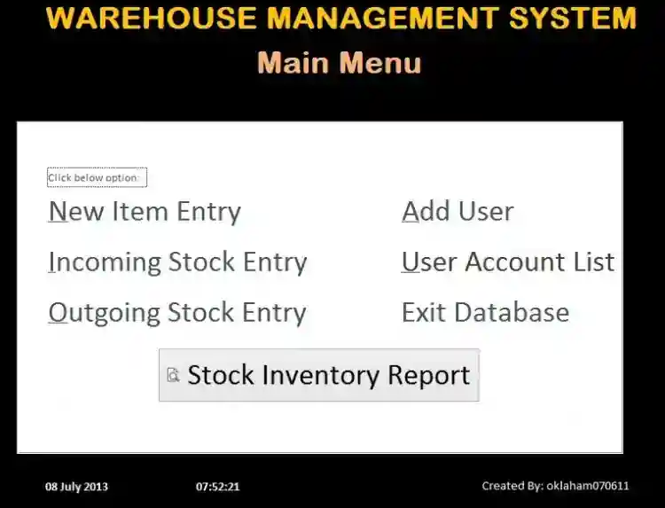 Warehouse Management System
