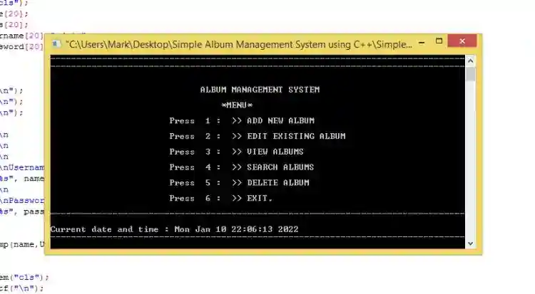 simple-album-management-system-using-c-with-free-source-code