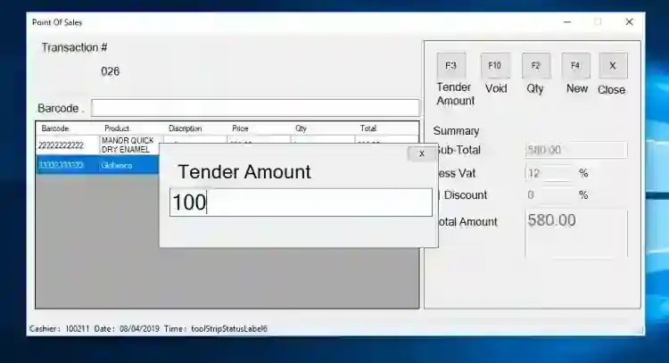 POS in C# and SQL Server Free Source Code