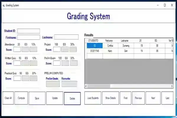 Student Grading System in C# with Full Source Code