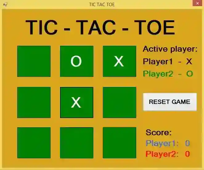 Tic Tac Toe Game in C# Free Source Code