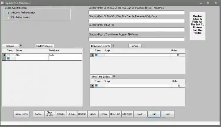 MS Access 2010/2007 database to manage SQL Server scripts