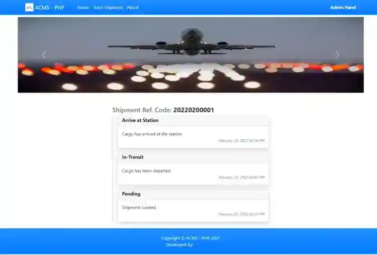 Air Cargo Management System in PHP/ OOP Free Source Code