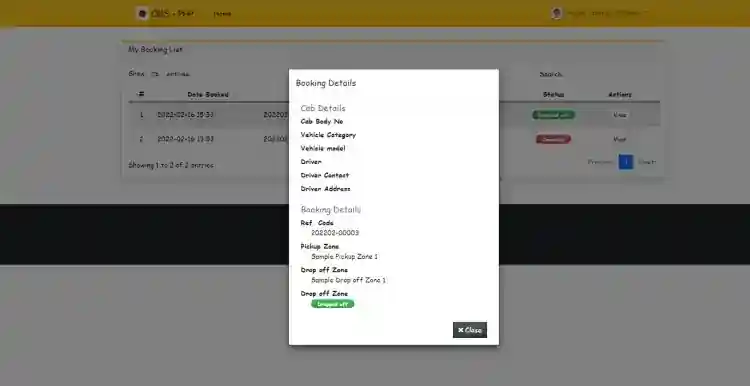 Cab Management System in PHP/OOP Free Source Code