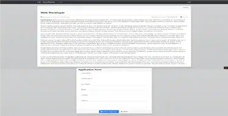 Company Recruitment Site in PHP using CodeIgniter 4 Free Source Code