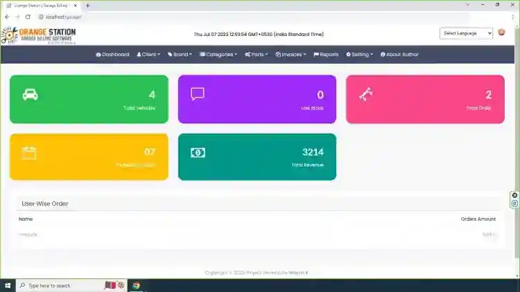 Garage Management System using PHP/MySQL Free Source Code