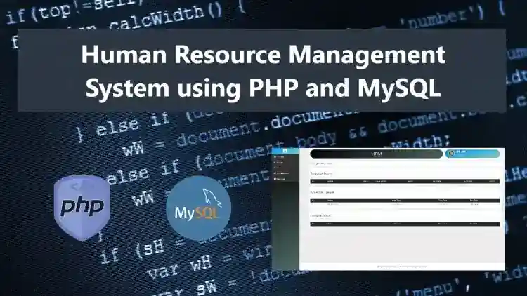 Human Resource Management System Project in PHP and MySQL Free Source Code