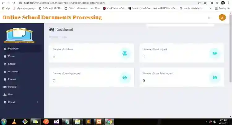 Online School Documents Processing Using OOP/PHP and Mysqli Free Source Code