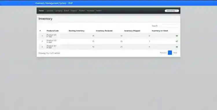 Simple Inventory Management System in PHP/OOP Free Source Code