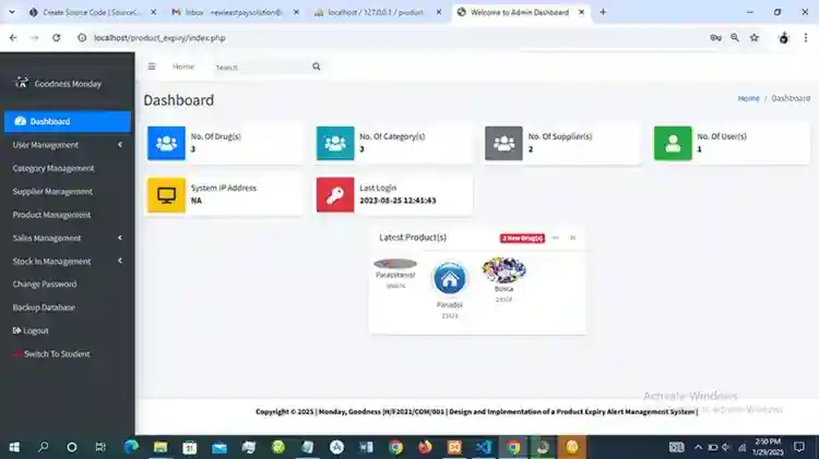 Web-based Pharmacy Product Management System using PHP and MySQL Database