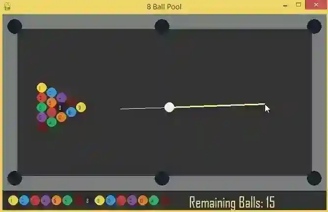 8 Ball Pool Game Using Pygame in Python with Source Code