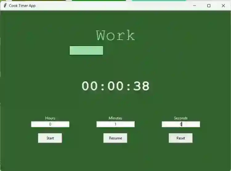 Cook Timer App using Tkinter in Python with Source Code