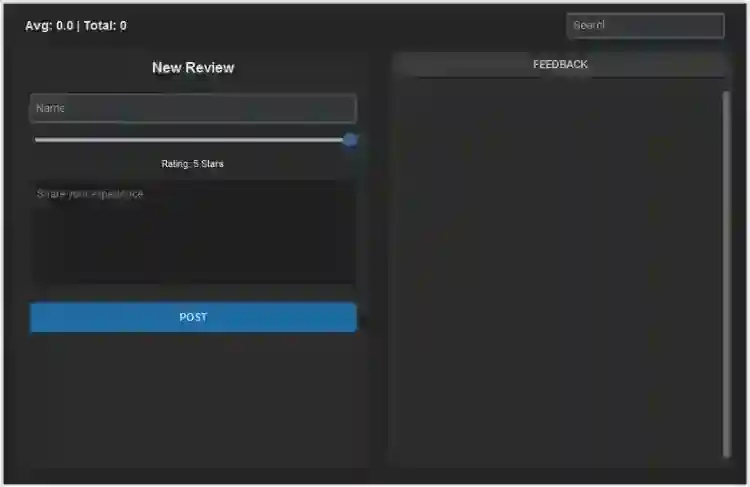 Customer Review App Using Tkinter in Python with Source Code
