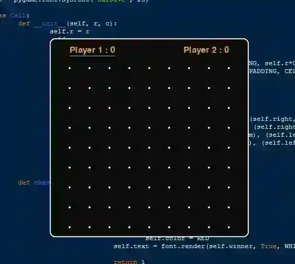 Dots & Boxes Game Using Pygame in Python with Source Code