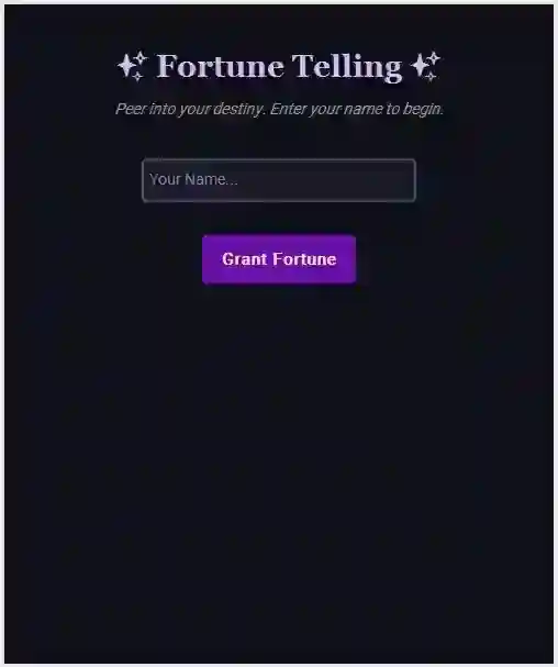 Fortune Telling App Using Tkinter in Python with Source Code
