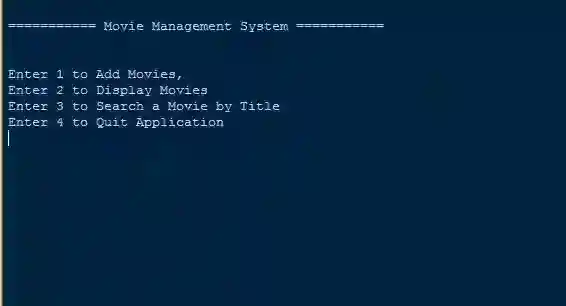 Movie Management System in Python with Source Code