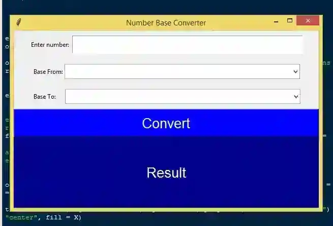 Number Base Converter App in Python with Source Code