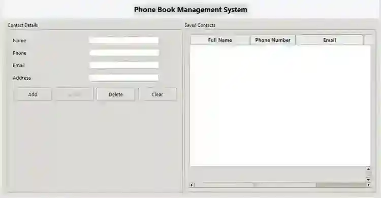 Phone Book Management System Using Tkinter and SQLite in Python with Source Code