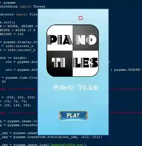 Piano Tiles Game Using Pygame in Python with Source Code