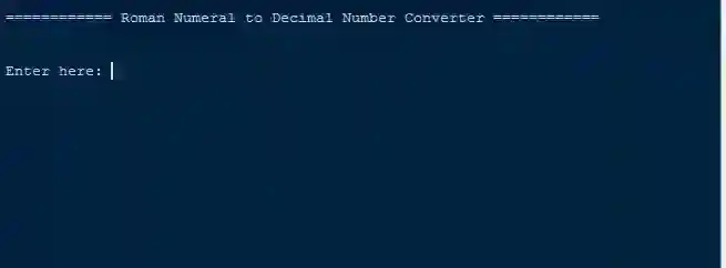 Roman Numeral to Decimal Number Converter in Python with Source Code