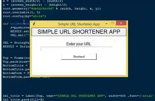 Simple URL Shortener App in Python Free Source Code