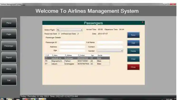 Airline Reservation System using VB.NET with Source Code