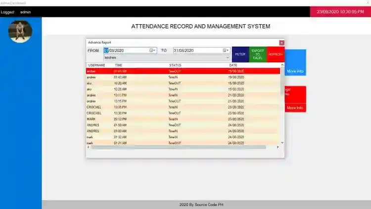 Attendance Management System VB.Net and SQL Server