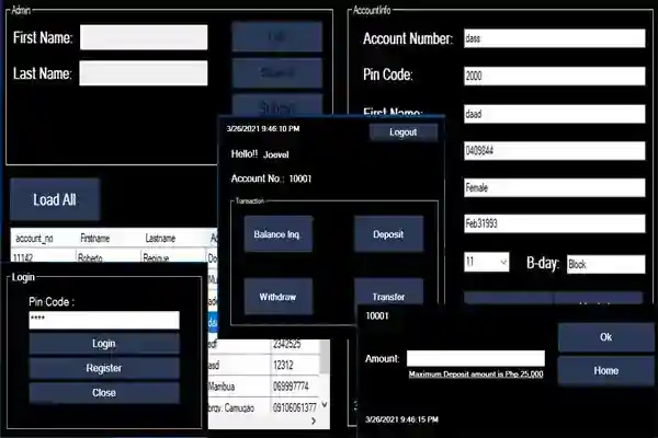 Automated Teller Machine System in VB.Net and MS Access Database with Full Source Code