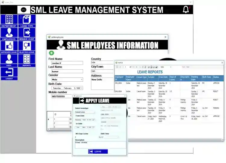 Complete Employee Leave Management System in VB.NET and MySQL Database Source Code and Documents