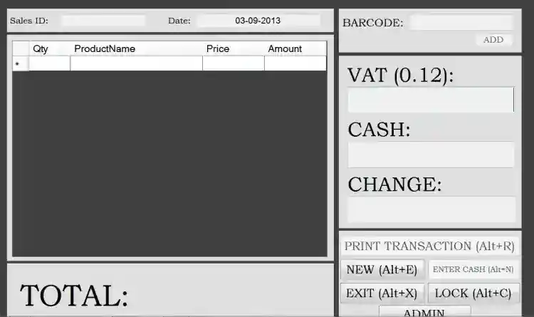 Point of Sale System using VB.NET and Microsoft Access with Source Code