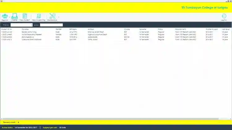 Simple Student Information and Billing System in VB.Net with Source Code