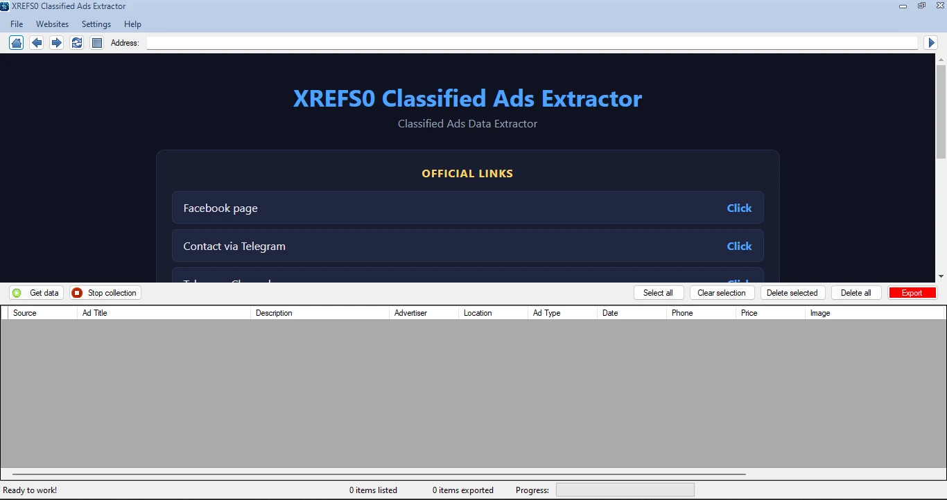 XREFS0 Classified Ads Extractor